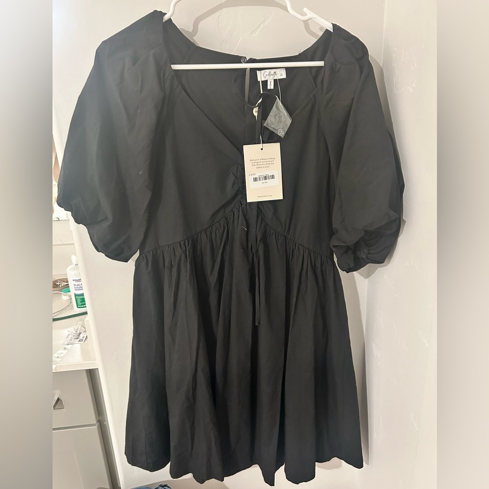 Bohme puff sleeve dress